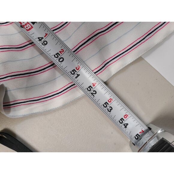 BCBGMAXAZRIA Chelsi Striped Open Back High Low Halter Midi Dress M - Picture 6 of 7